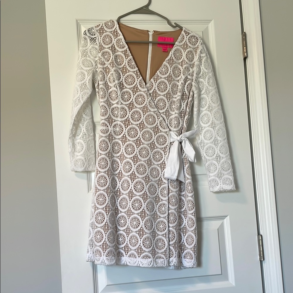 Lilly Pulitzer White Lace Wrap Dress